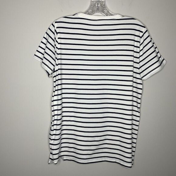 J.CREW Embellished Lobster Tee Women Large Striped NEW Sequin Nautical BY963 - Picture 6 of 14